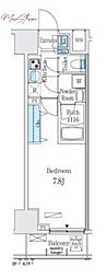RESIDIA大手町北 1Kの間取図画像