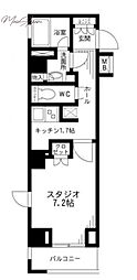 レジディア九段下 1Kの間取図画像