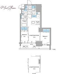 ルフォンプログレ本郷三丁目 11階2LDKの間取り