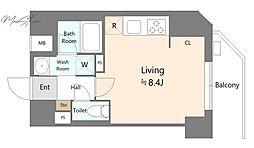 Ａｌｉｖｉｓ本郷三丁目 8階ワンルームの間取り