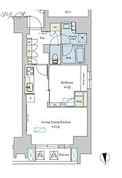 Ｂｒｉｌｌｉａ　ｉｓｔ　浅草 8階1LDKの間取り