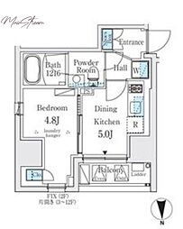 ジオエント秋葉原 3階1DKの間取り