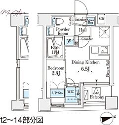 レジデンス文京春日 502 5階1DKの間取り