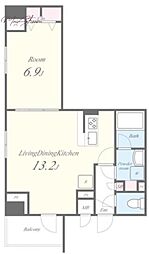 ＪＰＴ　ＲＥＳＩＤＥＮＳＥ 2階1LDKの間取り