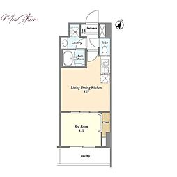 ＬａＰｅｒｌａ岩本町 6階1LDKの間取り