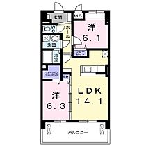 香川県高松市木太町2601番地1（賃貸マンション2LDK・6階・61.52㎡） その2