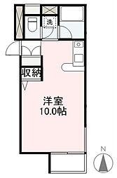 香川県高松市木太町5079-3の賃貸マンション 1階ワンルームの間取り