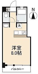 高松琴平電気鉄道琴平線 瓦町駅 徒歩3分の賃貸マンション 2階ワンルームの間取り
