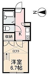 高松琴平電気鉄道長尾線 水田駅 徒歩4分の賃貸アパート 1階1Kの間取り