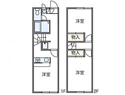高松琴平電気鉄道長尾線 元山駅 徒歩22分の賃貸アパート 1階2DKの間取り