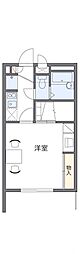 レオパレス川添2 1Kの間取図画像
