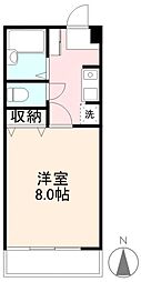 JR高徳線 木太町駅 徒歩18分の賃貸マンション 1階1Kの間取り