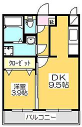 高松琴平電気鉄道長尾線 元山駅 徒歩22分の賃貸マンション 3階1DKの間取り