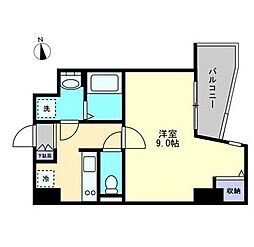 JR高徳線 栗林公園北口駅 徒歩6分の賃貸マンション 5階1Kの間取り