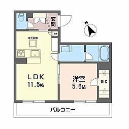 高松琴平電気鉄道志度線 松島二丁目駅 徒歩8分の賃貸マンション 1階1LDKの間取り