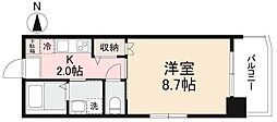 JR予讃線 高松駅 徒歩6分の賃貸マンション 3階1Kの間取り