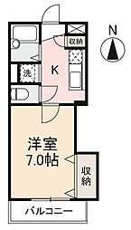 高松琴平電気鉄道長尾線 元山駅 徒歩28分の賃貸マンション 2階1Kの間取り