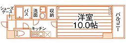 JR高徳線 志度駅 徒歩12分の賃貸マンション 2階1Kの間取り