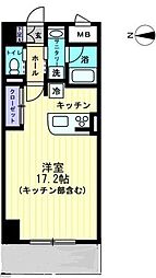 アルファレガロ中央町 1Kの間取図画像