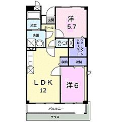 コンフォートマンション 2LDKの間取図画像