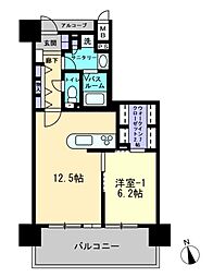 アルファライフ瓦町北 1LDKの間取図画像