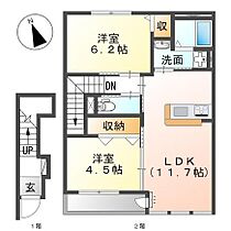 香川県高松市元山町1097-6（賃貸アパート2LDK・2階・54.72㎡） その2