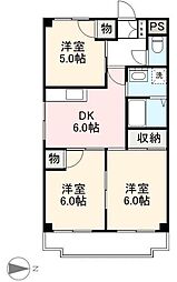高松琴平電気鉄道長尾線 元山駅 徒歩11分の賃貸マンション 3階3DKの間取り