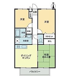 JR高徳線 木太町駅 徒歩3分の賃貸アパート 2階3DKの間取り