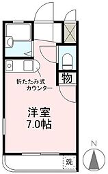 フェニックス紙町 ワンルームの間取図画像