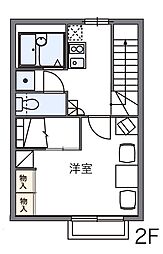 レオパレスアントラー 1Kの間取図画像