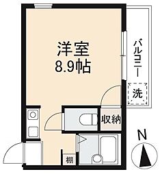 girasole ワンルームの間取図画像