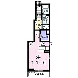 フェリーチェN1 ワンルームの間取図画像