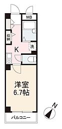 フィネス楠上 1Kの間取図画像