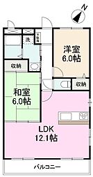 フォブールマリエ 2LDKの間取図画像