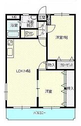 M.クラルテ 2LDKの間取図画像