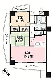 コンフォート瀬戸大橋 2LDKの間取図画像