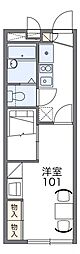 レオパレスプランドール木太 1Kの間取図画像