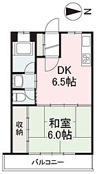 玉名ハイツ 1DKの間取図画像