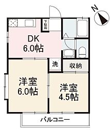 間取図画像 2DK