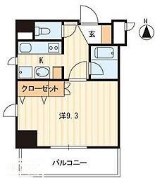 ソレアード古新町 1Kの間取図画像