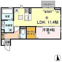 Nagomi 1LDKの間取図画像