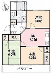 間取図画像 3DK