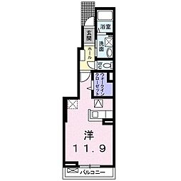 フェリーチェN1 ワンルームの間取図画像