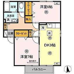 間取図画像 2DK