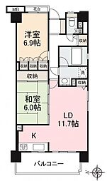 サーパスシティ栗林 2LDKの間取図画像