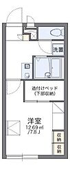 レオパレスステラ三條 1Kの間取図画像