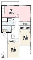 ファミーユ屋島 2LDKの間取図画像