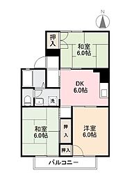 サンコーポ今里 3DKの間取図画像