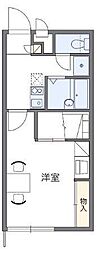 レオパレスＢＥＲＧＡ 1階1Kの間取り