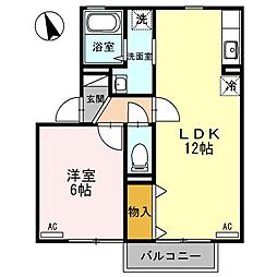 フラワー　ハイツ 1階1LDKの間取り